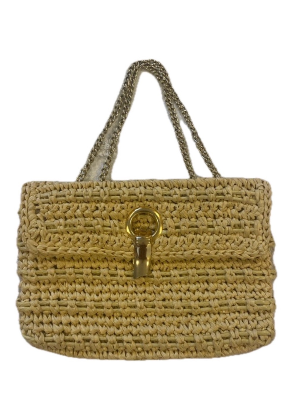 Small straw clutch, made in Italy